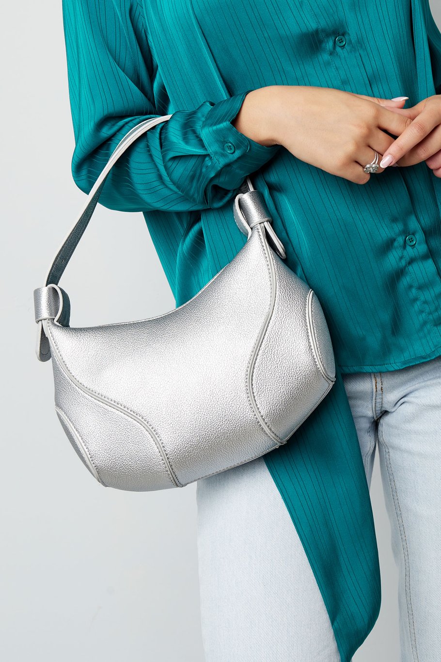 Shoulder bag glam - Silver Color color Picture3